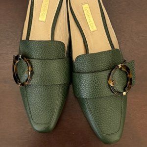 NWOT Louise Et Cie Brileigh Loafer Green Tortoise Buckle Mule Slip On Size 6 US